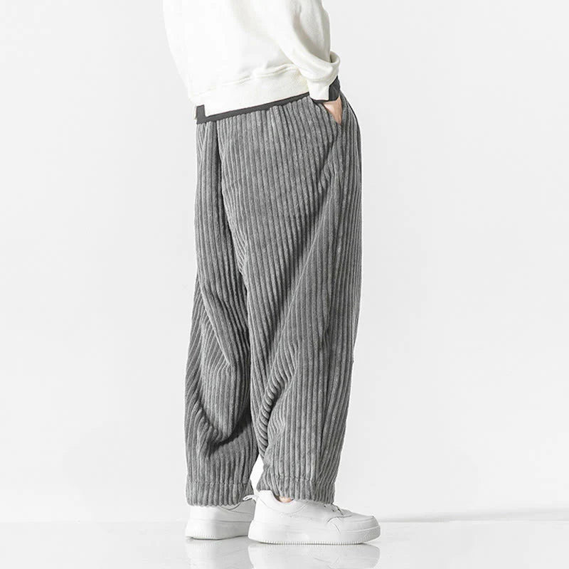 Marco | Pantalón Harem de Pana para Hombre Estilo Retro con Cordón y Bolsillos