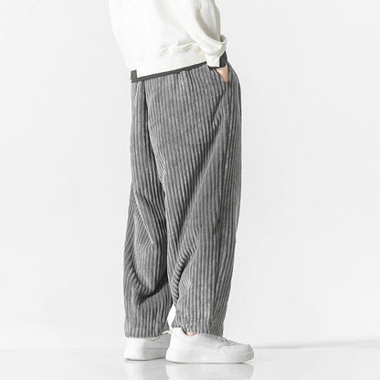 Marco | Pantalón Harem de Pana para Hombre Estilo Retro con Cordón y Bolsillos