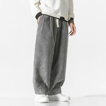 Marco | Pantalón Harem de Pana para Hombre Estilo Retro con Cordón y Bolsillos