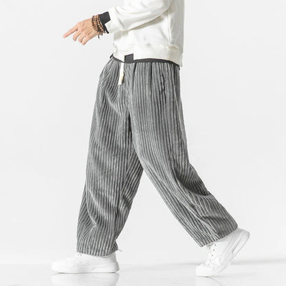 Marco | Pantalón Harem de Pana para Hombre Estilo Retro con Cordón y Bolsillos