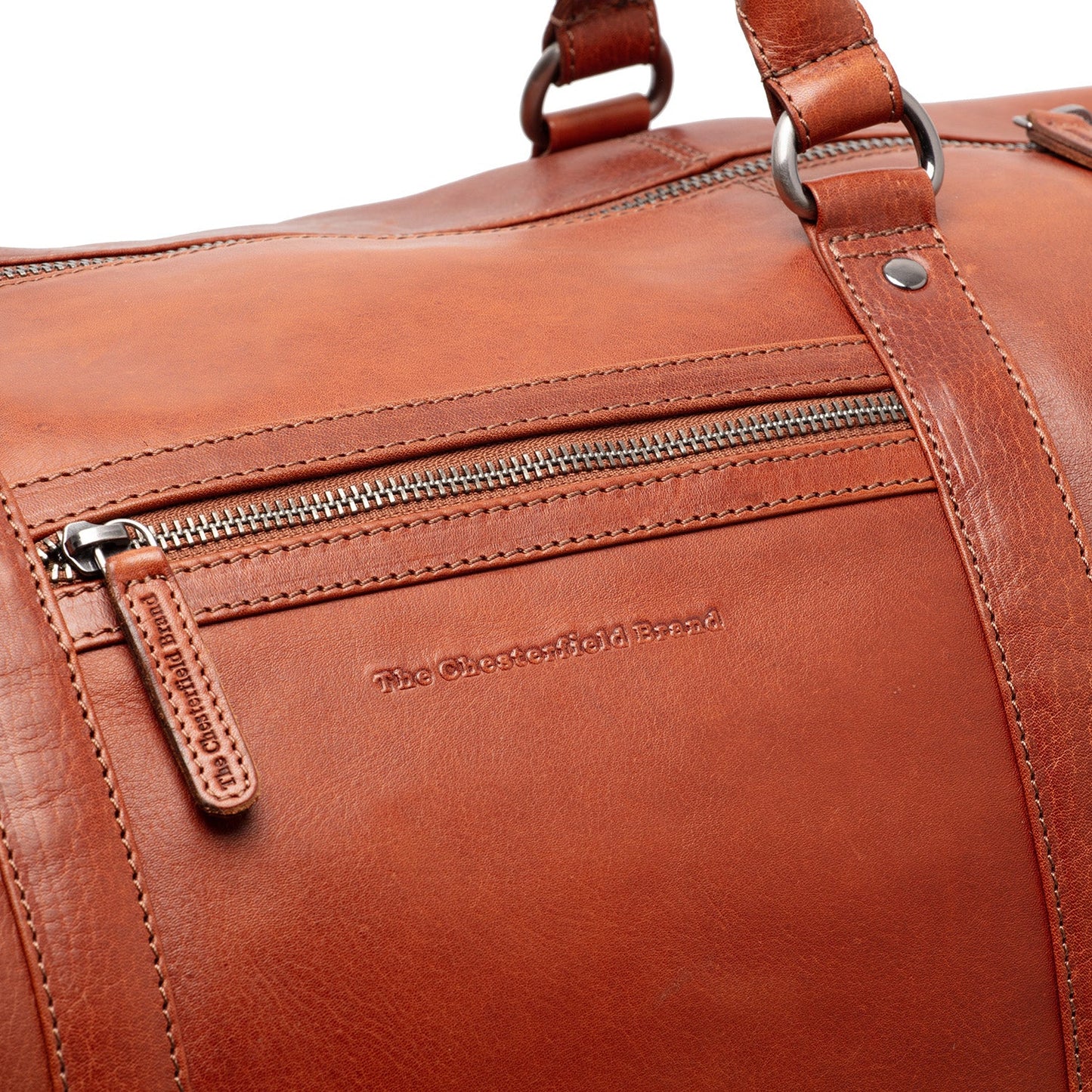 Alfred | Bolso de viaje de cuero Cognac Cavoli