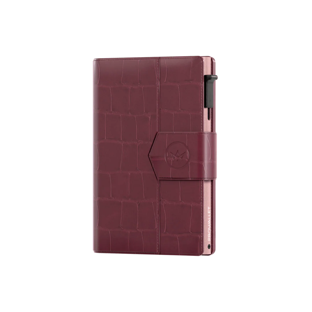 Sandro | Tarjetero Plus Croco Burdeos