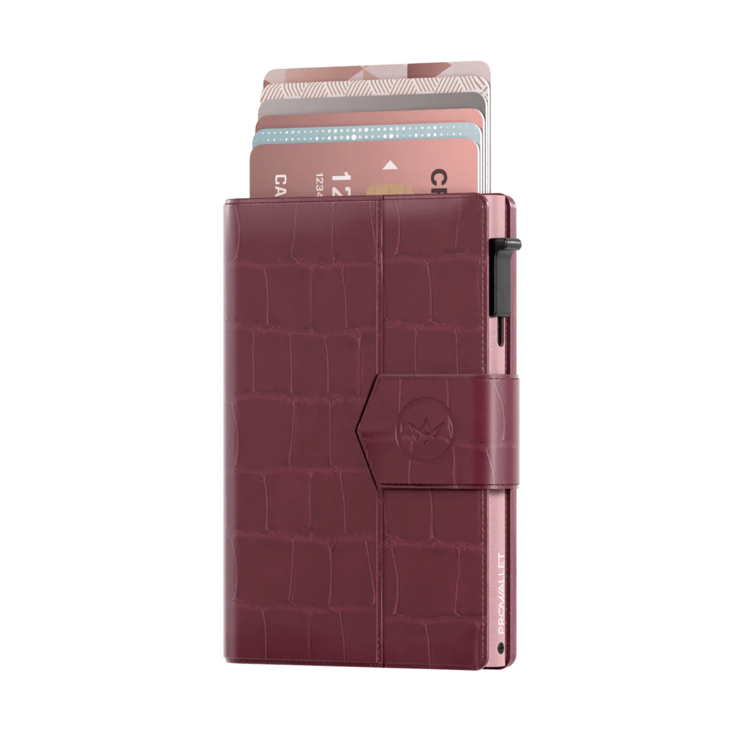 Sandro | Tarjetero Plus Croco Burdeos