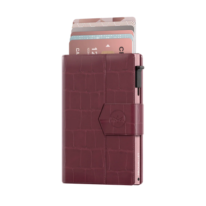 Sandro | Tarjetero Plus Croco Burdeos