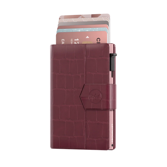 Sandro | Tarjetero Plus Croco Burdeos