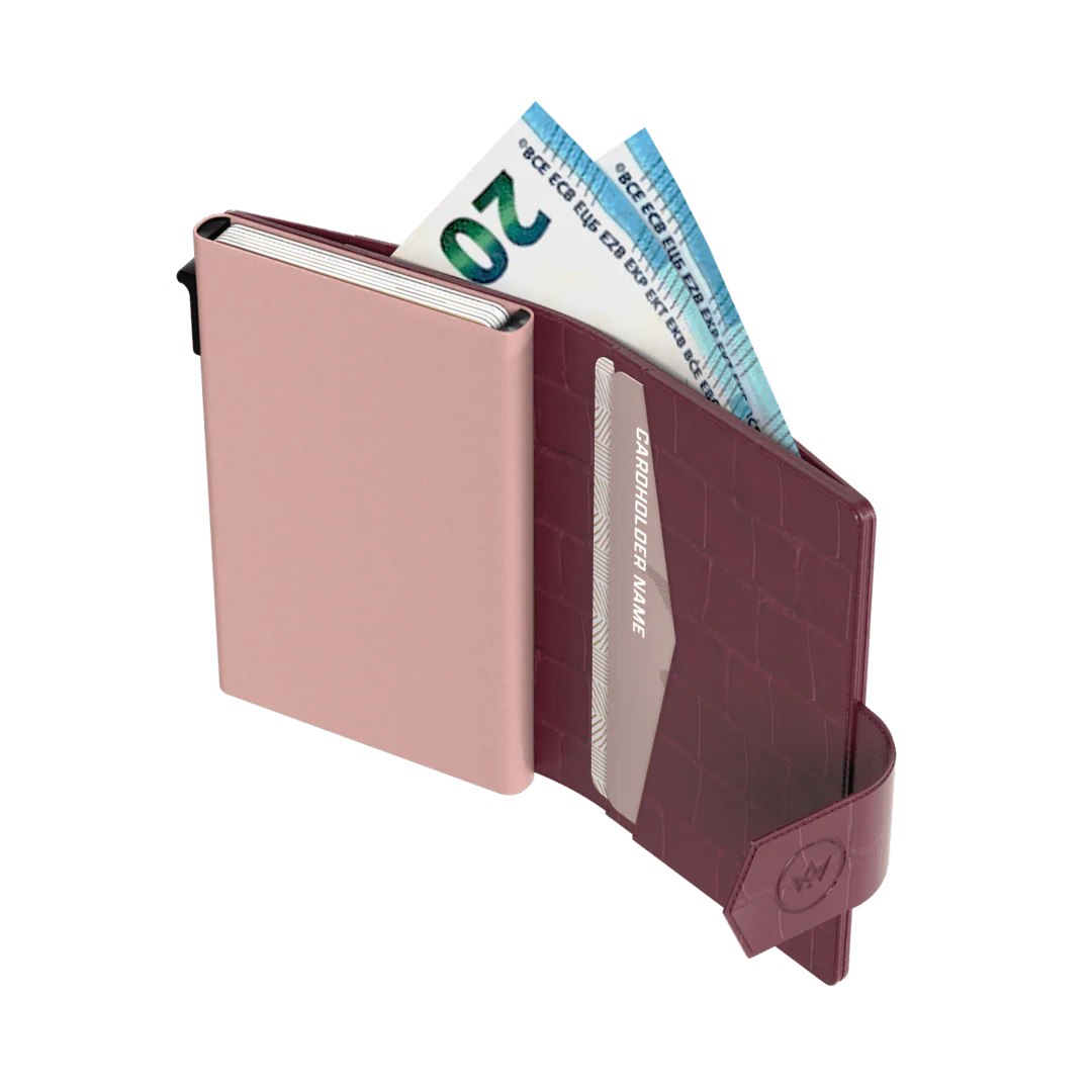 Sandro | Tarjetero Plus Croco Burdeos