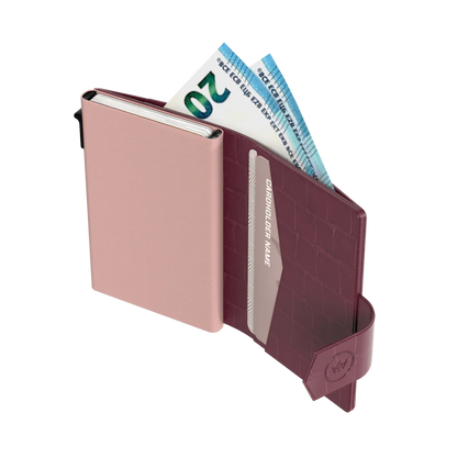 Sandro | Tarjetero Plus Croco Burdeos